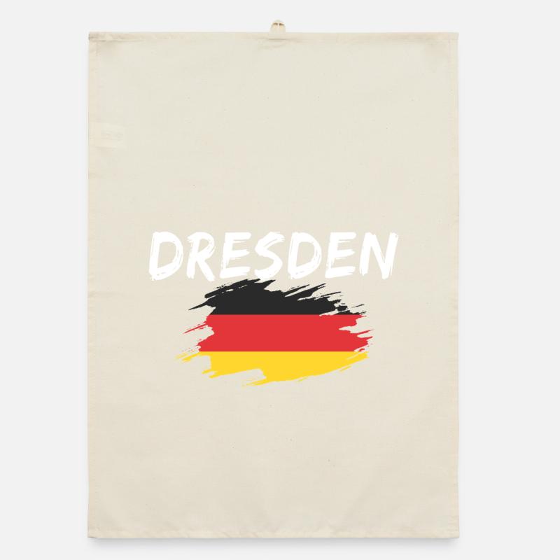 Dresde Drapeau allemand Torchon bio