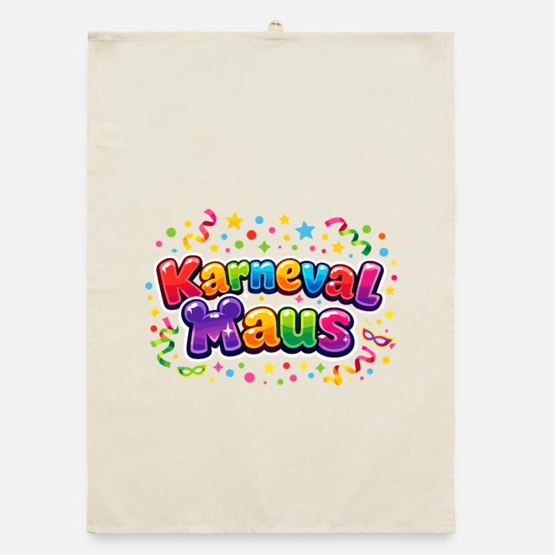 Karnevalsmaus Köln Kölner Alaaf Geschenk Lustig Organic Geschirrtuch