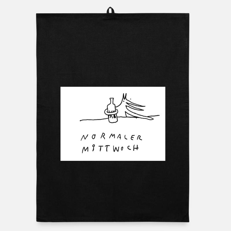 normaler_Mittwoch - Torchon bio - noir