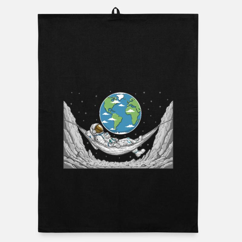 Astronaut Space Hammock Moon Earth Rest Organic dish towel