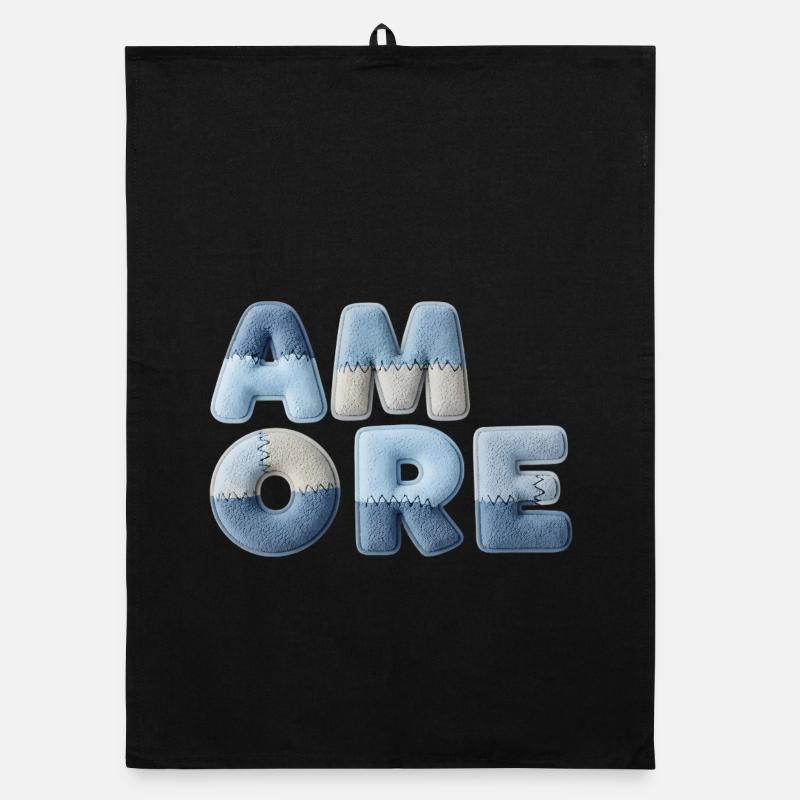 Patchwork Amore romantic gift for partner Organic dish towel