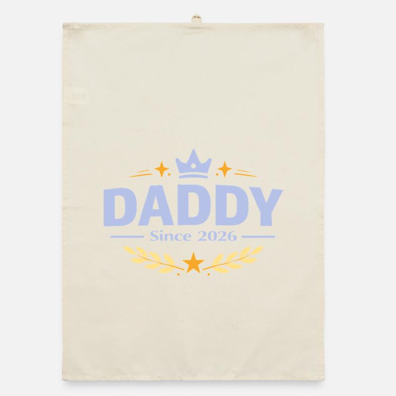 Daddy Since 2026 – Proud Dad Design Organic dish towel