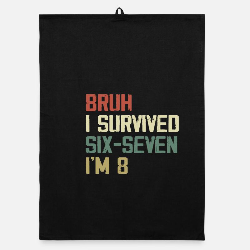 Design pour le 8e anniversaire – Enfin huit ans Torchon bio