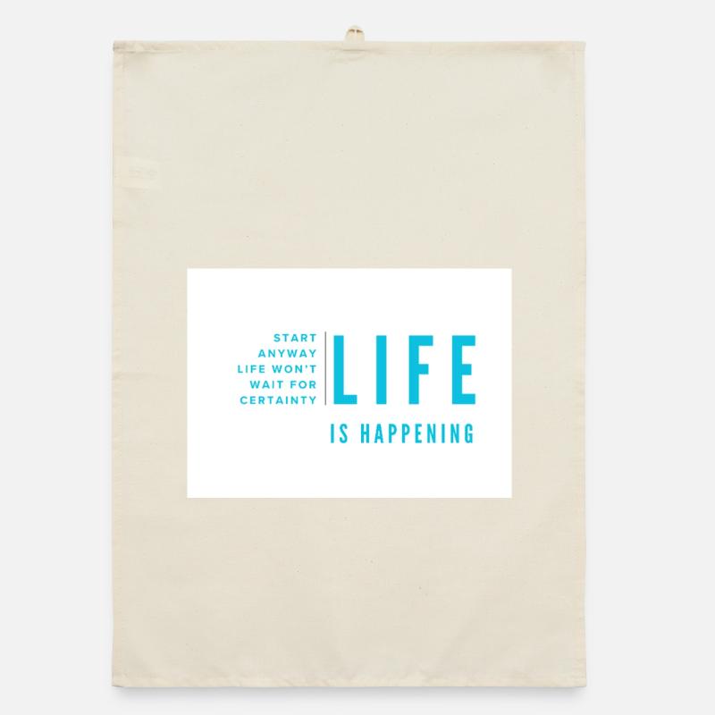Life Is Happening Organic dish towel