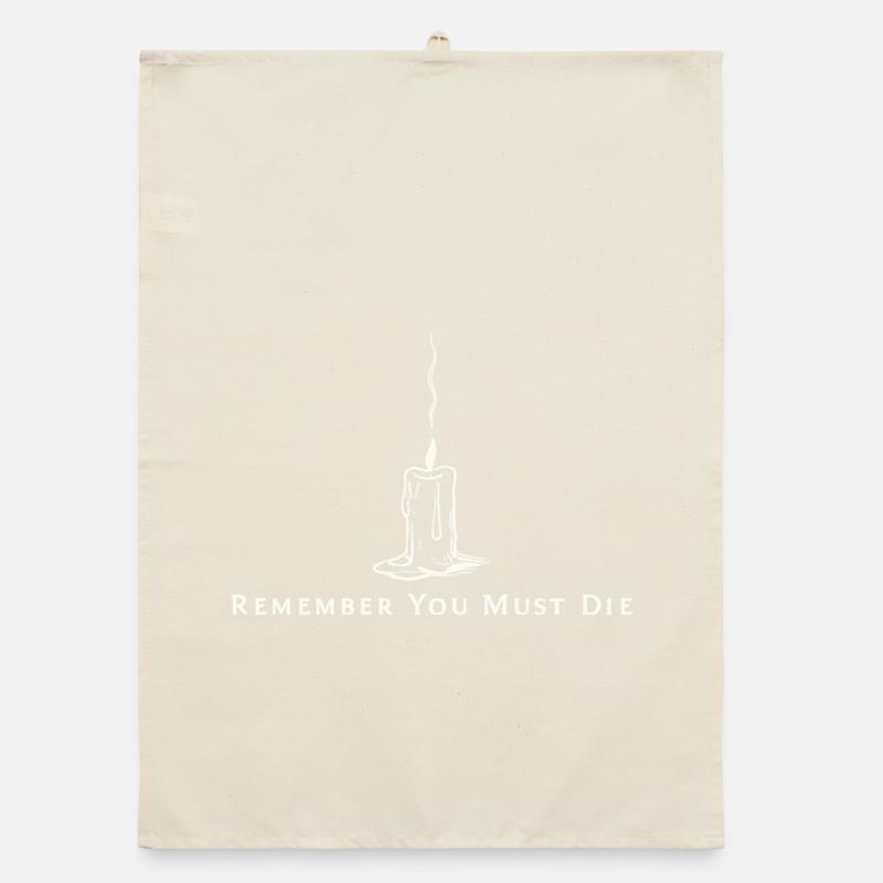 Remember You Must Die Organic dish towel