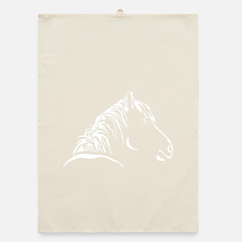 Tête de cheval « Black Edition » Torchon bio