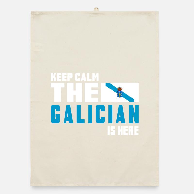 Drapeaux de Galice Keep Calm Torchon bio