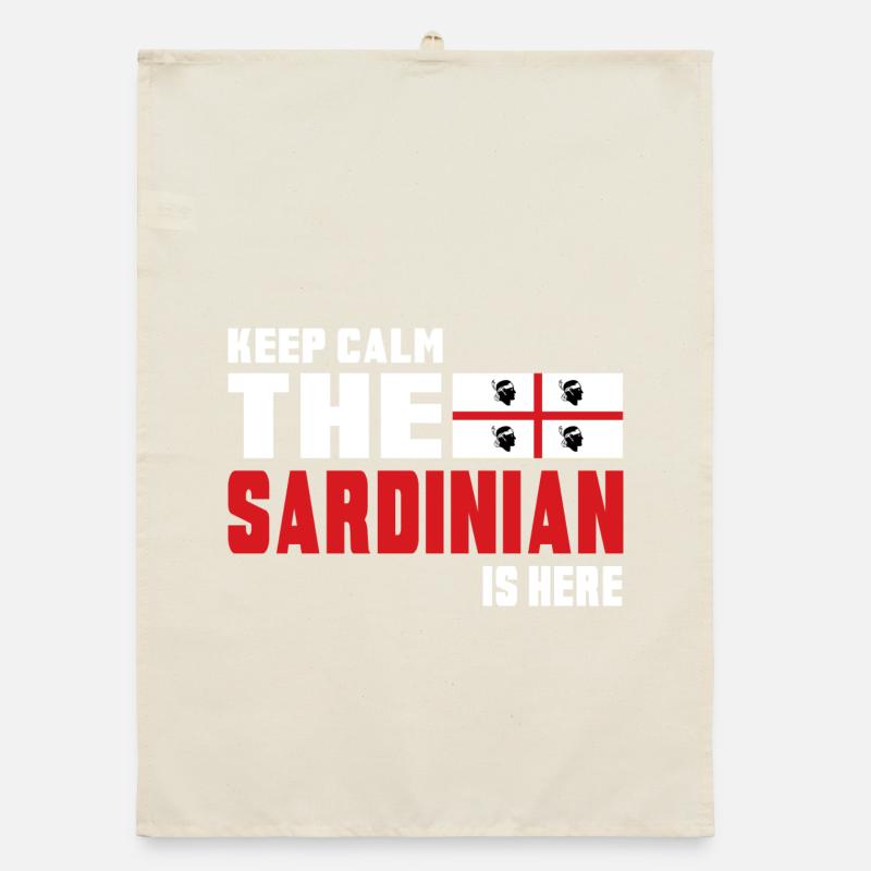Keep Calm Sardinia flag design Organic dish towel