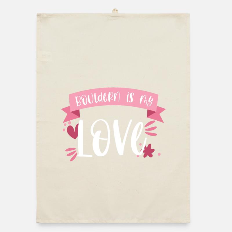 Bouldering Mountains Climbing Boulderin Gift Organic dish towel