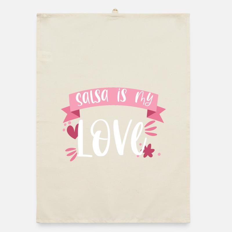 Salsa is my Love! Latino Dancer Gift Organic dish towel
