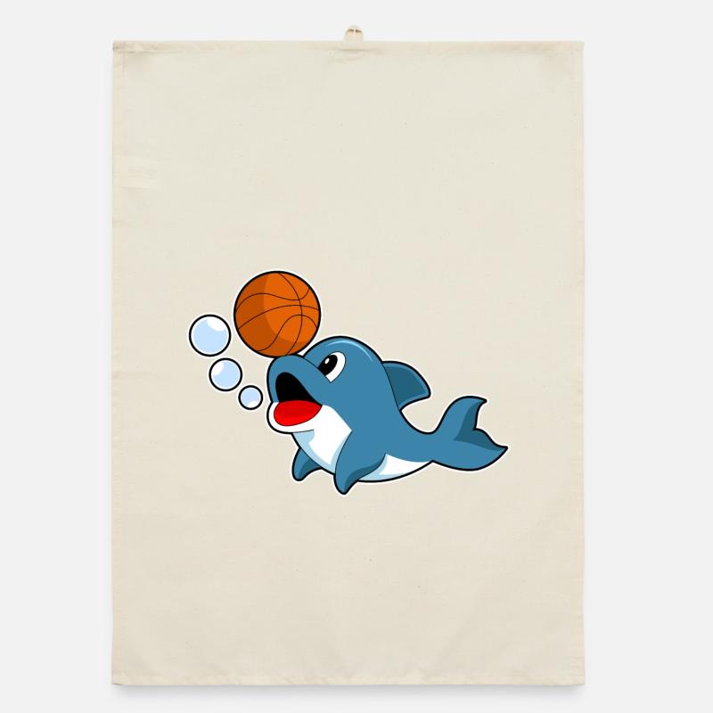 Dolphin Basketteur Basketteur Torchon bio
