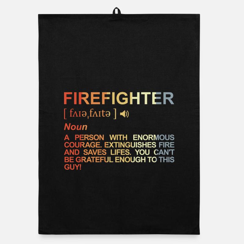 Feuerwehrmann Begriff Organic Geschirrtuch