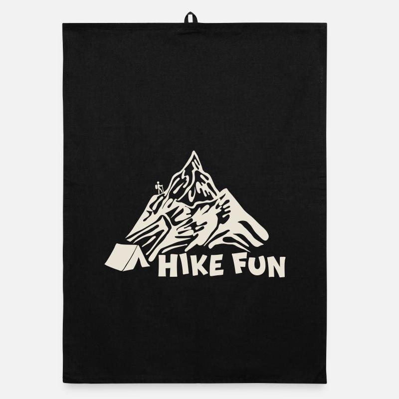 Hike Fun [White] Organic dish towel