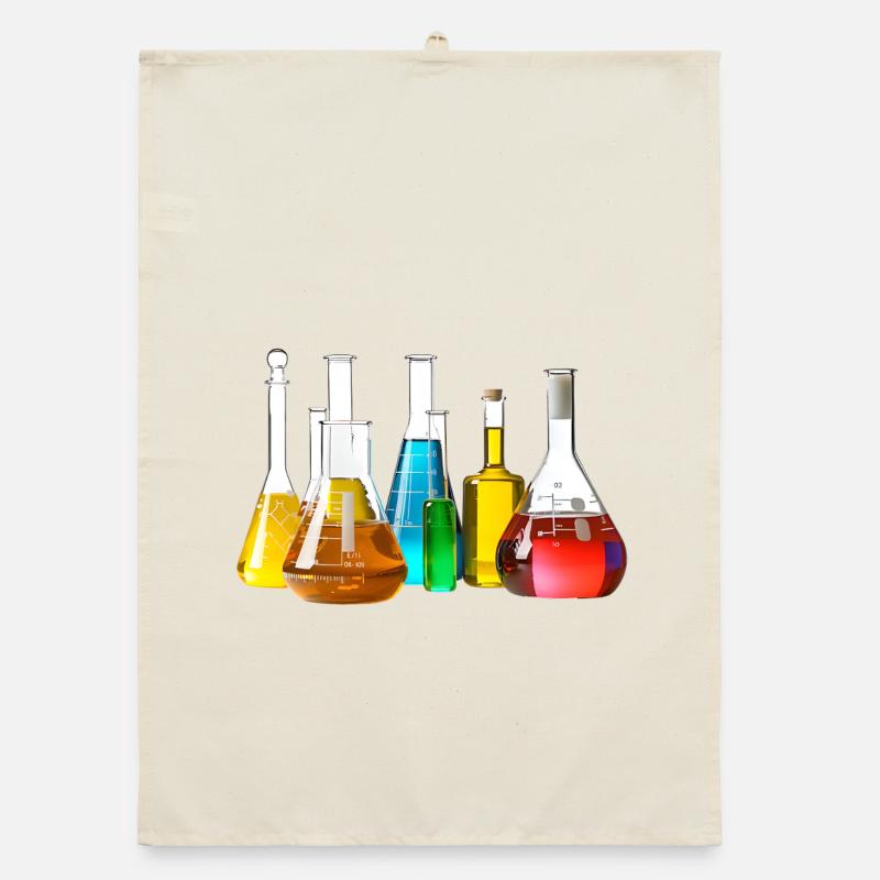 Bunte Laborgläser Kollektion Organic Geschirrtuch