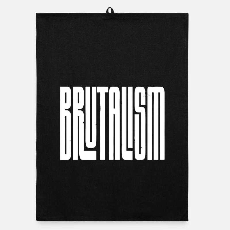 Brutalism Concrete Typography Organic dish towel