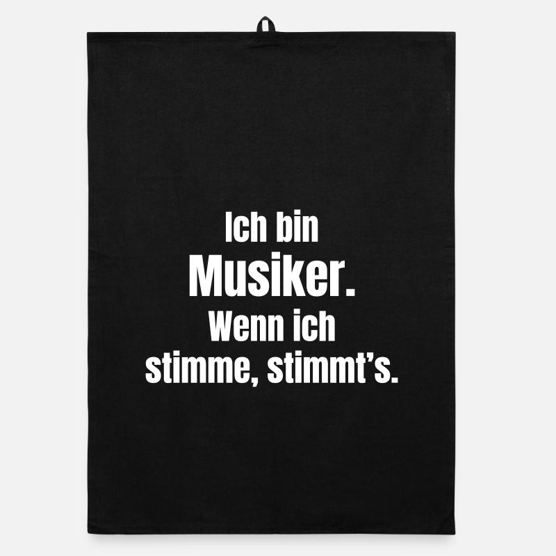 Ich bin Musiker Zitat Organic Geschirrtuch