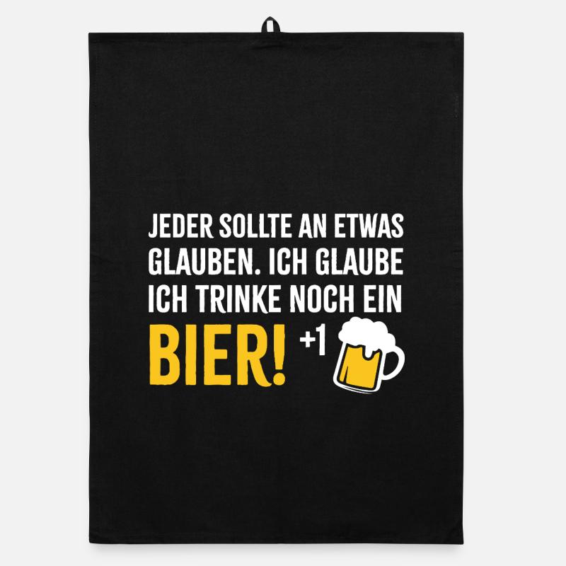 Ich glaube an Bier +1 Organic Geschirrtuch