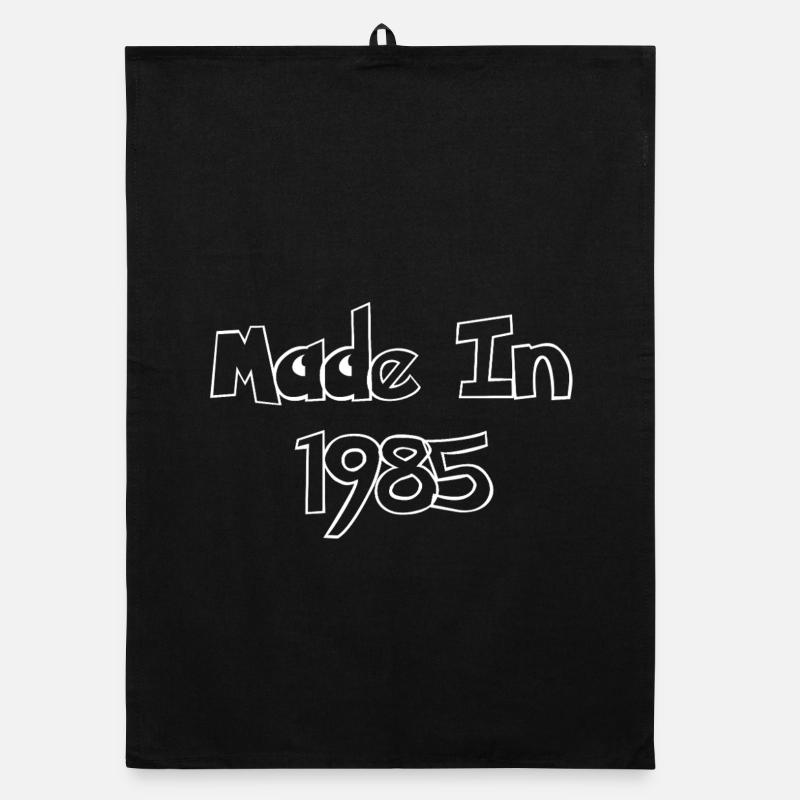 Hergestellt 1985 – Retro-Text Organic Geschirrtuch