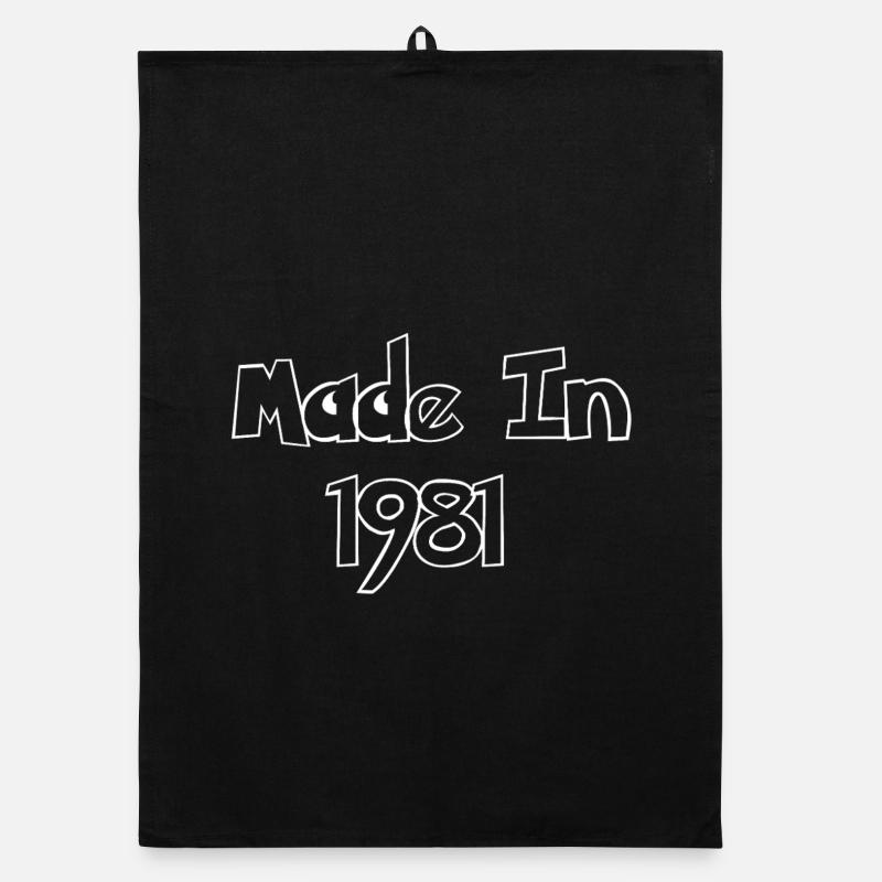 Hergestellt 1981 – Retro-Typografie Organic Geschirrtuch