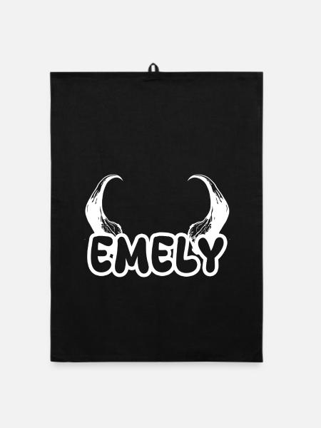 Teufel Emely - Organic Geschirrtuch - Schwarz - Vorne