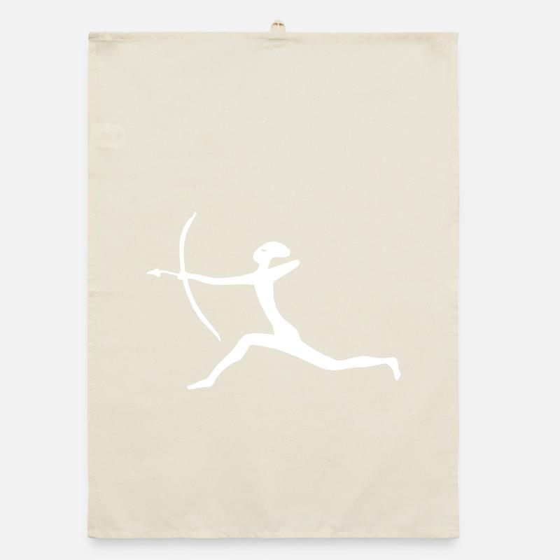 Hunter with bow and arrow Organic dish towel