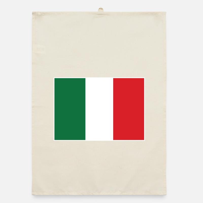 Italie Drapeau Torchon bio