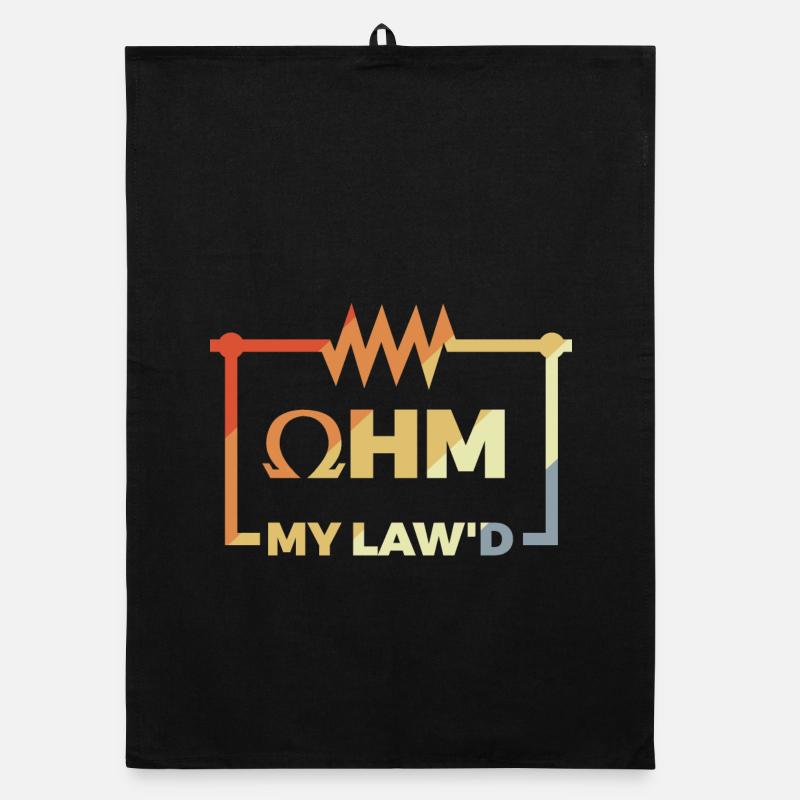 Funny Ohm's Law Organic dish towel