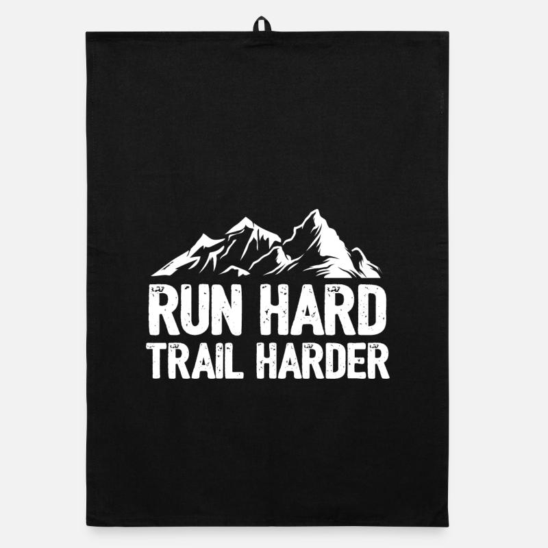 Laufen Sie hart. Härterer Trail. Organic Geschirrtuch