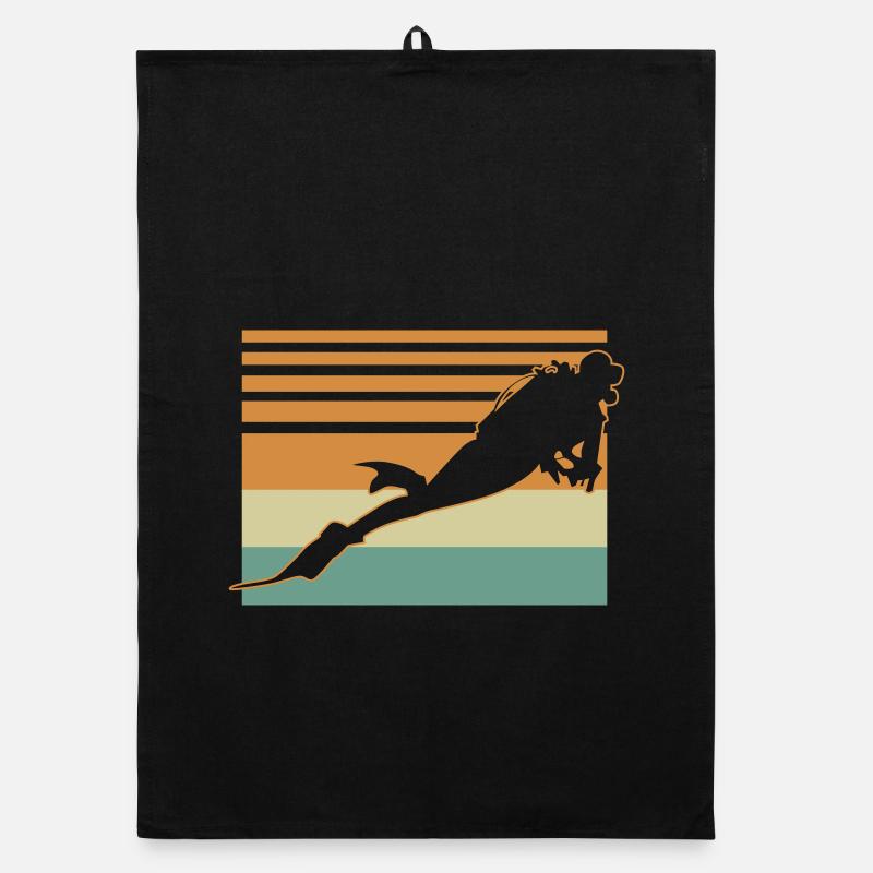 Diver Flag Organic Geschirrtuch