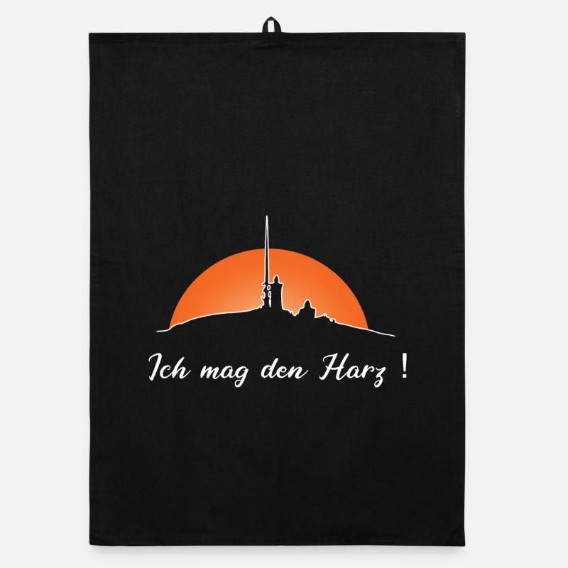 Ich mag den Harz -Brocken Organic Geschirrtuch