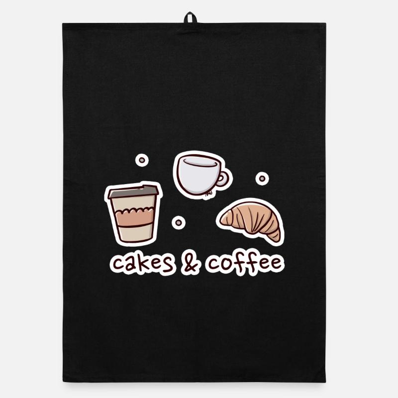 Illustration de boulangerie et de café Torchon bio