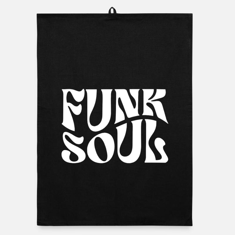 Funk Soul Bold Retro-Typografie Organic Geschirrtuch
