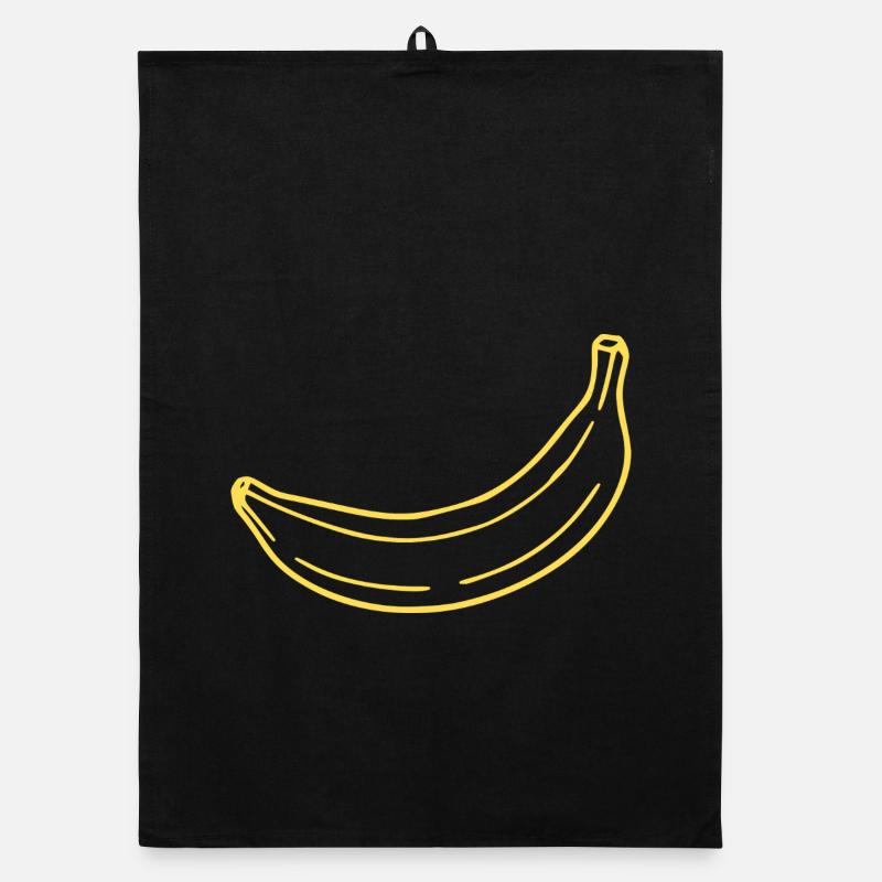 gelbe Banane minimal Geschenk minimalistisch  Organic Geschirrtuch