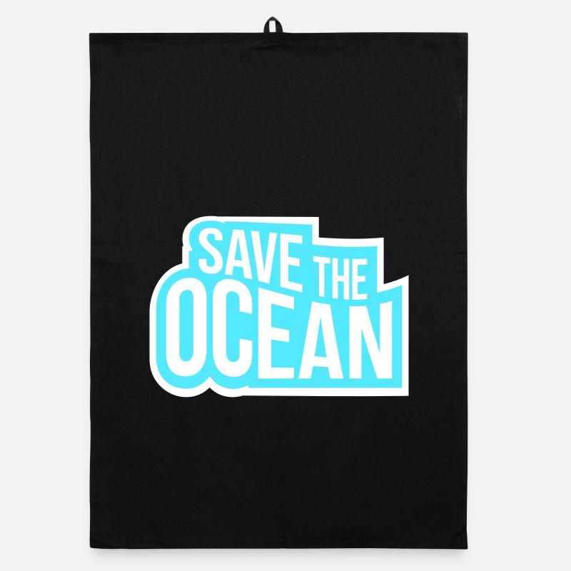 Save The Ocean Ocean Activism Environment Statement Organic dish towel