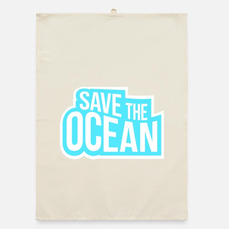 Save The Ocean Ozean Aktivismus Umwelt Statement Organic Geschirrtuch