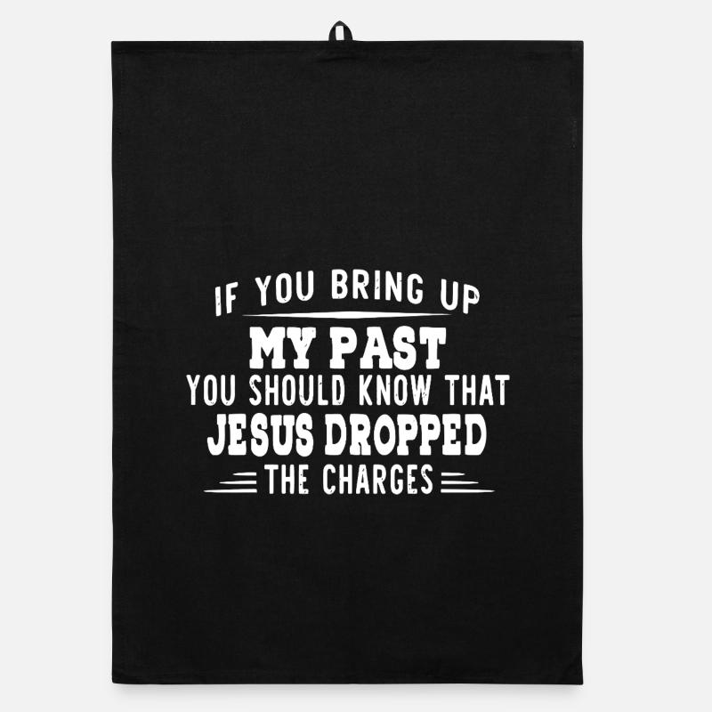 Jesus ließ die Anklage fallen, Tee Organic Geschirrtuch