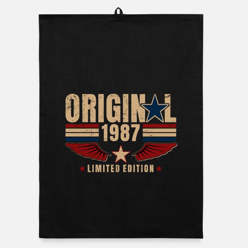 Cadeau du 39e anniversaire Millésime original 1987 Torchon bio