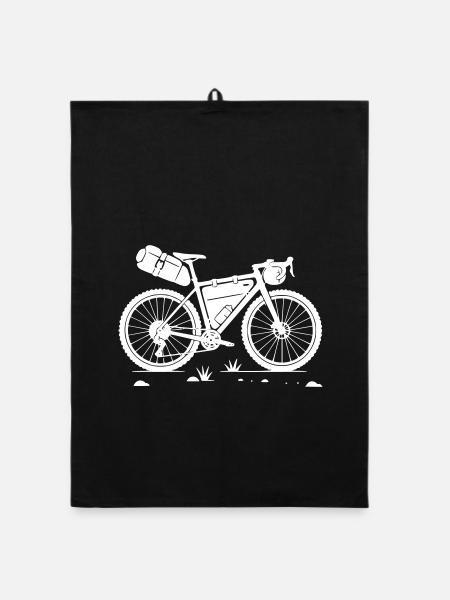 Bikepacking Gravel Bike - Organic dish towel - black - Front