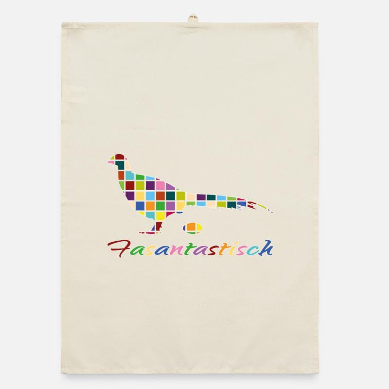 Fantastic pheasant design pheasantastic Organic dish towel