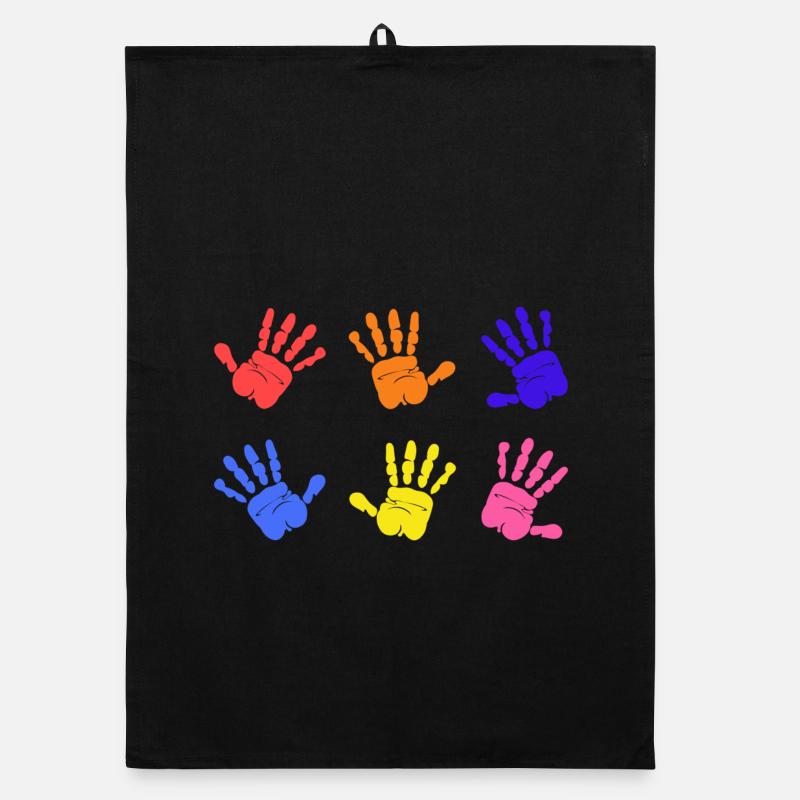 Empreintes de mains sur l’autisme Torchon bio