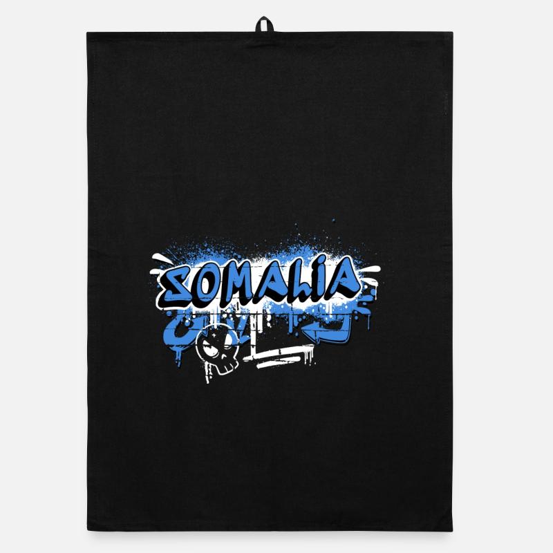 Design de drapeau graffiti de la Somalie Torchon bio