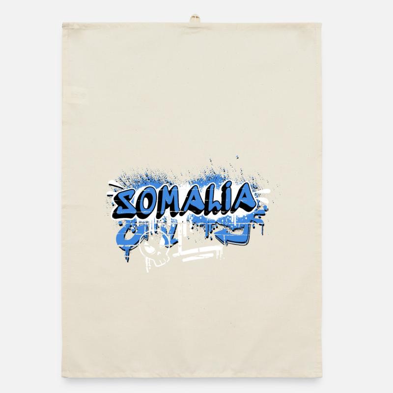 Design de drapeau graffiti de la Somalie Torchon bio