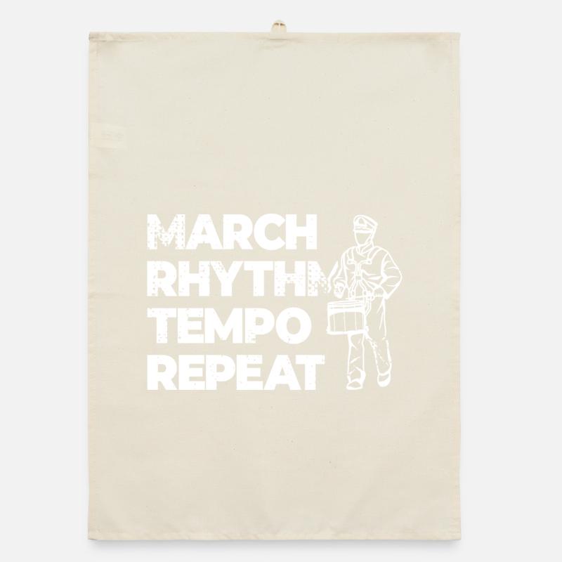 March Rhythm Tempo Repeat Organic Geschirrtuch