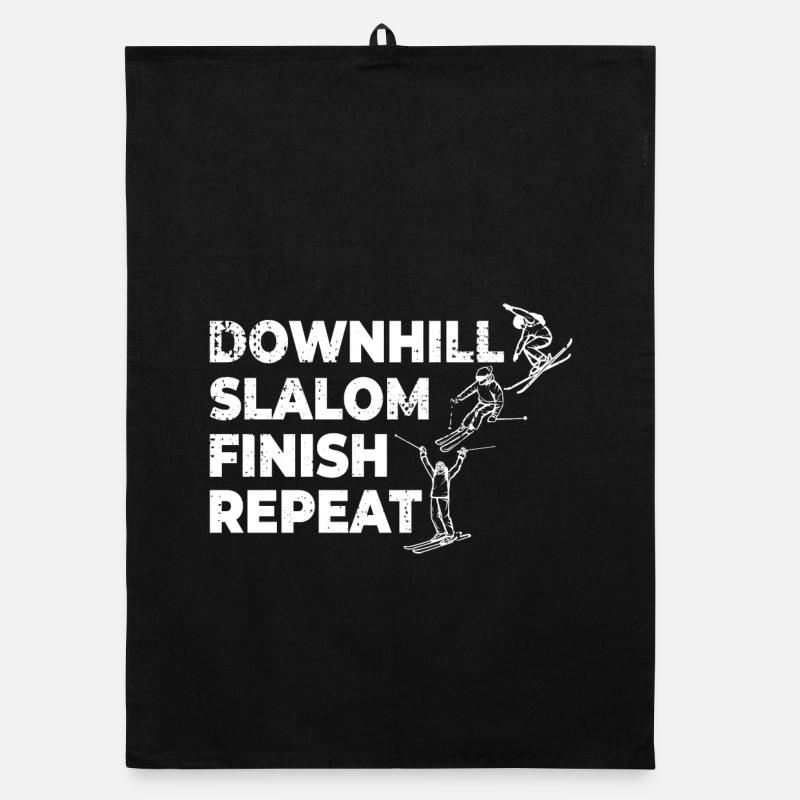 Alpine skiing Organic dish towel