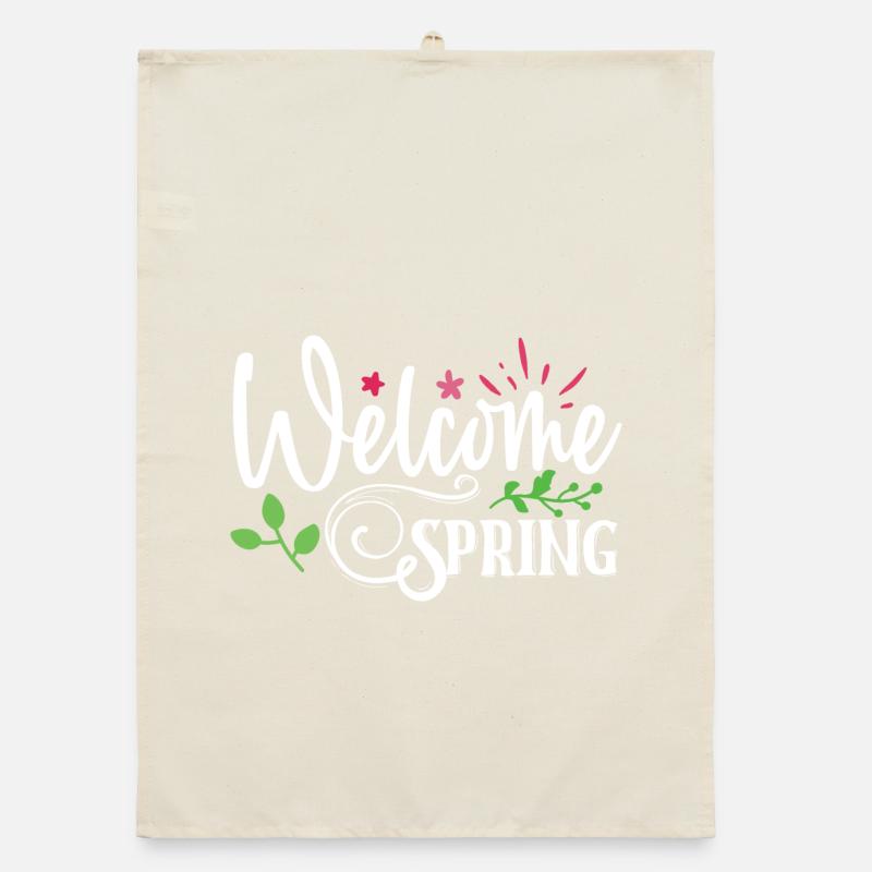 Welcome Spring Organic dish towel