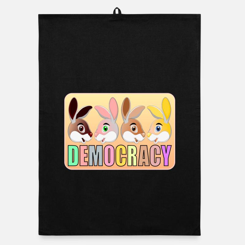 DEMOCRACY FOR KIDS - RABBITS Organic dish towel