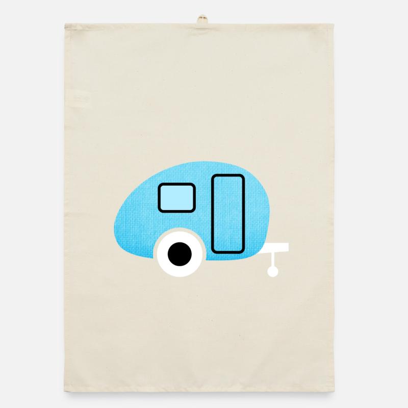 Caravan Wohnwagen Canvas Leinen Camping Camper Organic Geschirrtuch