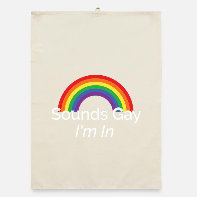 Lebendiges Regenbogen-Pride-Design Organic Geschirrtuch