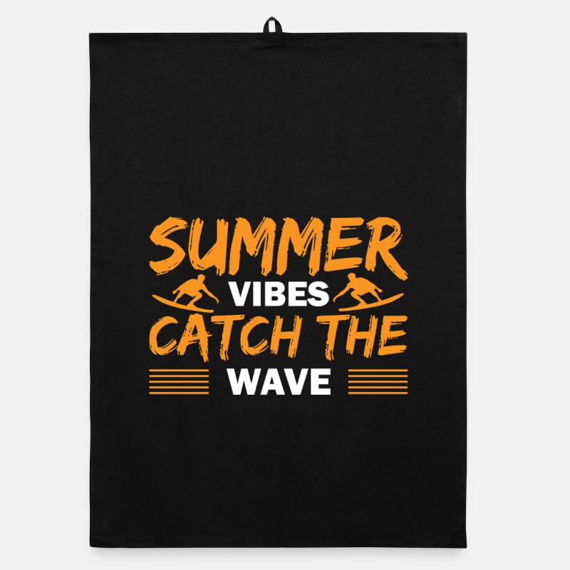 Summer catch the wave Organic Geschirrtuch