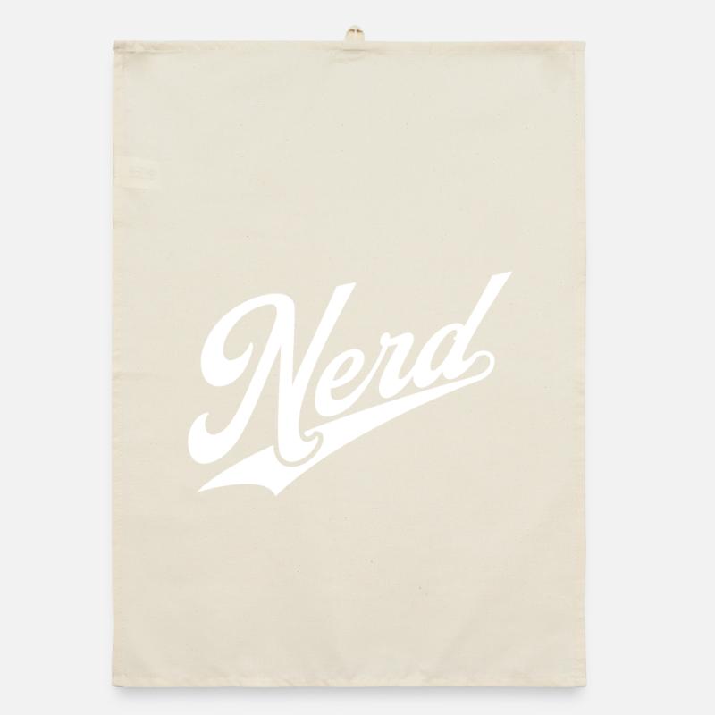 NERDY forever - NERD rétro blanc Torchon bio